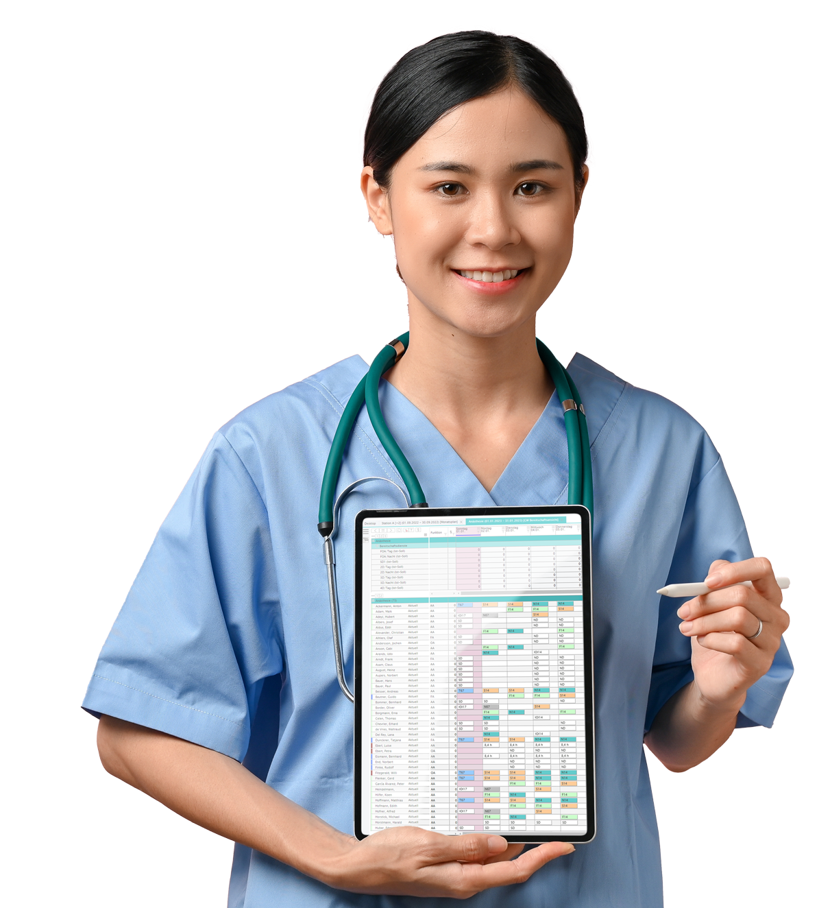 Krankenschwester mit iPad